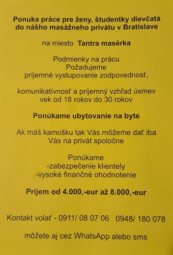 Práca v Bratislave